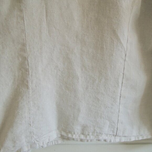 Son de Flor Tan 100% Linen Classic Shirt XL *Runs S - Picture 10 of 12
